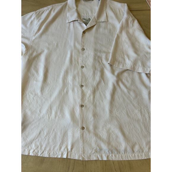 Tommy Bahama Silk Shirt Men 2XL Hawaiian Summer Paradise Tour 1993 Guitar Patch - Picture 5 of 14